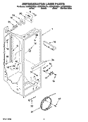 REFRIGERATOR LINER PARTS Diagram and Parts List for GC5SHEXNT04  Whirlpool Refrigerator