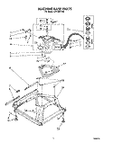 MACHINE BASE Diagram and Parts List for LA9100XTG0  Whirlpool Washer