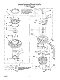 PUMP AND MOTOR Diagram and Parts List for SUD5000KQ0  Whirlpool Dishwasher