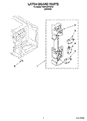 LATCH BOARD PARTS Diagram and Parts List for KCMS2055SSS0  KitchenAid Microwave