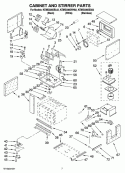 CABINET AND STIRRER PARTS Diagram and Parts List for KEMS308SSS02  KitchenAid Microwave Oven Combo