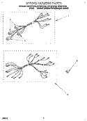WIRING HARNESS, LIT/OPTIONAL Diagram and Parts List for RF310PXDN0  Whirlpool Range