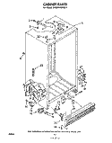 CABINET Diagram and Parts List for EHD261MKWR4  Whirlpool Refrigerator