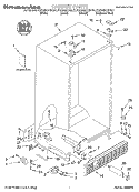 CABINET, LITERATURE Diagram and Parts List for KSRS25CHWH01  KitchenAid Refrigerator