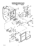 DISPENSER FRONT Diagram and Parts List for 8ED22DQXAN00  Whirlpool Refrigerator