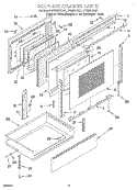 DOOR AND DRAWER Diagram and Parts List for GY395LXGB1  Whirlpool Range