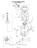 TUB AND BASKET Diagram and Parts List for LA6680XPW0  Whirlpool Washer