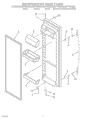 REFRIGERATOR DOOR PARTS Diagram and Parts List for ED5FHAXSQ00  Whirlpool Refrigerator