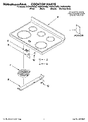COOKTOP PARTS Diagram and Parts List for YKERA205PB0  KitchenAid Range