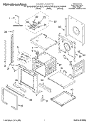 OVEN, LITERATURE Diagram and Parts List for KEBC107HWH2  KitchenAid Wall Oven