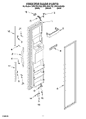FREEZER DOOR Diagram and Parts List for GD2LHGXLT00  Whirlpool Refrigerator