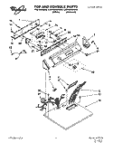 SECTION Diagram and Parts List for LEP6646AN0  Whirlpool Dryer