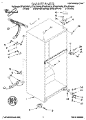 CABINET Diagram and Parts List for ET14JKXAG10  Whirlpool Refrigerator