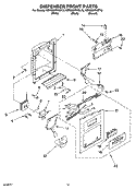 DISPENSER FRONT PARTS Diagram and Parts List for KSRG25FKBL15  KitchenAid Refrigerator