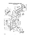 CONTROLS AND REAR PANEL Diagram and Parts List for LA5550XTG0  Whirlpool Washer