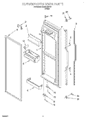 REFRIGERATOR DOOR Diagram and Parts List for 3XART722F01  Whirlpool Refrigerator