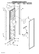 FREEZER DOOR PARTS Diagram and Parts List for KSBS25INBL02  KitchenAid Refrigerator