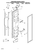 FREEZER DOOR PARTS Diagram and Parts List for KSRD25FKBL14  KitchenAid Refrigerator