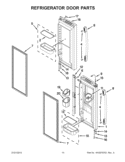 REFRIGERATOR DOOR PARTS Diagram and Parts List for GI0FSAXVY011  Whirlpool Refrigerator