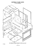 EXTERNAL OVEN Diagram and Parts List for SF365BEPW1  Whirlpool Range