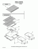 SHELF PARTS Diagram and Parts List for 8W8TXDWFXT00  Whirlpool Refrigerator