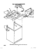 TOP AND CABINET, LIT/OPTIONAL Diagram and Parts List for LA8580XWN2  Whirlpool Washer