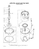 AGITATOR, BASKET AND TUB Diagram and Parts List for LA7680XSW0  Whirlpool Washer