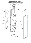 FREEZER DOOR PARTS Diagram and Parts List for GD5SHAXLT01  Whirlpool Refrigerator