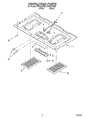 VENTILATION PARTS Diagram and Parts List for MH6141XKB2  Whirlpool Microwave