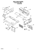 AIR FLOW PARTS Diagram and Parts List for YMH1150XMS3  Whirlpool Microwave