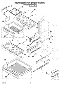 REFRIGERATOR SHELF PARTS Diagram and Parts List for KBRC36FMS01  KitchenAid Refrigerator