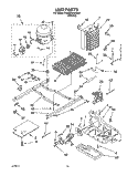 UNIT Diagram and Parts List for 3VED23DQAW01  Whirlpool Refrigerator