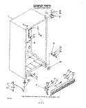 CABINET Diagram and Parts List for EV200FXKW0  Whirlpool Freezer