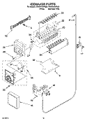 ICEMAKER PARTS, OPTIONAL PARTS (NOT INCLUDED) Diagram and Parts List for 7GS6SHEXPQ02  Whirlpool Refrigerator