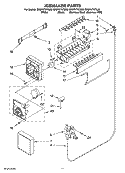 ICEMAKER PARTS Diagram and Parts List for GR2FHTXTB00  Whirlpool Refrigerator