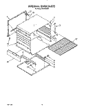 INTERNAL OVEN Diagram and Parts List for FGP355VW1  Roper Range