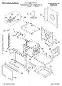 OVEN, LITERATURE Diagram and Parts List for KEBI171DBL10  KitchenAid Wall Oven