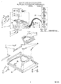 MACHINE BASE Diagram and Parts List for 3LSP8255AW0  Whirlpool Washer