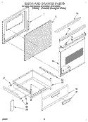 DOOR AND DRAWER Diagram and Parts List for RF314BXBW1  Whirlpool Range