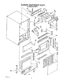 CABINET AND FRONT Diagram and Parts List for EC5100XT0  Whirlpool Ice Maker