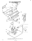 TOP AND CONSOLE , LITERATURE AND OPTIONAL Diagram and Parts List for LG5531XKW0  Whirlpool Dryer