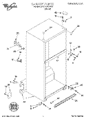 CABINET Diagram and Parts List for 7ET18PKXFN00  Whirlpool Refrigerator