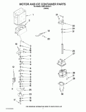 MOTOR AND ICE CONTAINER PARTS Diagram and Parts List for ED5FVAXWL01  Whirlpool Refrigerator