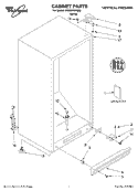 CABINET, LITERATURE Diagram and Parts List for EV200FXKQ00  Whirlpool Freezer