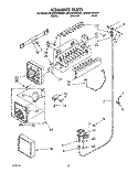 ICEMAKER, LIT/OPTIONAL Diagram and Parts List for 8ED22PWXAW01  Whirlpool Refrigerator