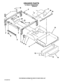 DRAWER PARTS Diagram and Parts List for KDSS907SSS05  KitchenAid Range
