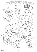 CABINET AND STIRRER Diagram and Parts List for KEMS307DBS6  KitchenAid Microwave Oven Combo