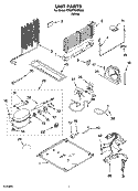 UNIT PARTS Diagram and Parts List for ET8WTEXMQ03  Whirlpool Refrigerator