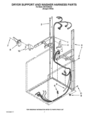 DRYER SUPPORT AND WASHER HARNESS PARTS Diagram and Parts List for WGT3300XQ1  Whirlpool Washer Dryer Combo