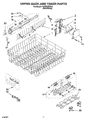 UPPER RACK AND TRACK PARTS Diagram and Parts List for KUDP02FSPA3  KitchenAid Dishwasher